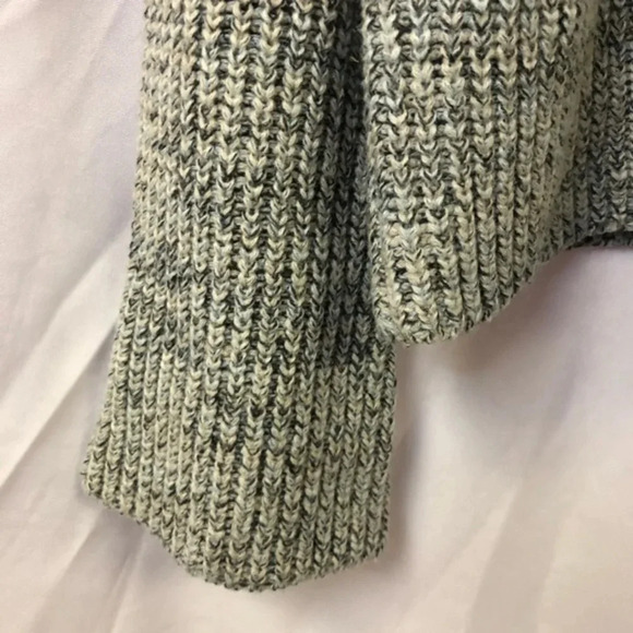 John + Jenn Blue Marled Knit Tie Cutout Sweater M - Picture 8 of 9